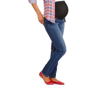 Maternity Bling Back Pocket Skinny Jean in Medium